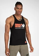 Koszulki sportowe męskie - Gorilla Wear Classic Fitness Tank Top – biały – Bodybuilding Sport czas wolny z nadrukiem logo, lekki i wygodny dla optymalnego ruchu z bawełny - miniaturka - grafika 1