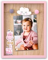 Ramki na zdjęcia - Ramka dziecięca różowa zdjęcie 10x15 żyrafa - miniaturka - grafika 1