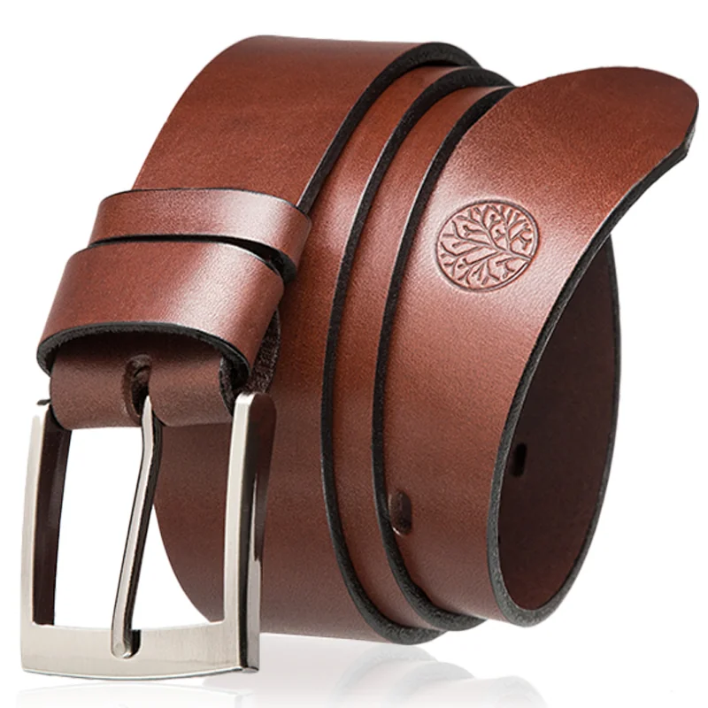 PASEK SKÓRZANY MĘSKI Betlewski brązowy klasyk szeroki w pudełku na prezent
