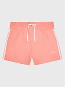 Spodenki damskie - Guess Szorty sportowe J3GD20 KBO62 Różowy Relaxed Fit - miniaturka - grafika 1