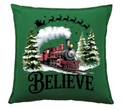 Poduszki dekoracyjne - Świąteczna poduszka BELIEVE A - miniaturka - grafika 1