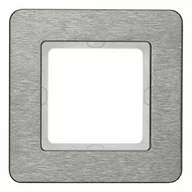 Klawisze i ramki - Hager polo Ramka pojedyncza stal szlachetna Q.7 10116083 10116083 - miniaturka - grafika 1