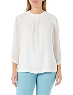 Bluzki damskie - s.Oliver BLACK LABEL Bluzka damska z rękawem 3/4, biała, rozmiar 38, biały, 38 - miniaturka - grafika 1