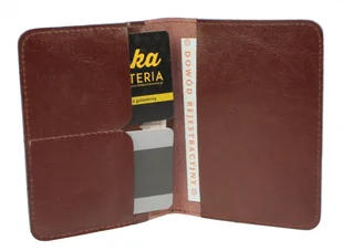 Etui Na Karty Dokumenty PolskaGalanteria Duże Skóra Naturalna Pionowe CZARNY Z BŁĘKITNĄ NITKĄ - Etui na dokumenty i karty - miniaturka - grafika 5