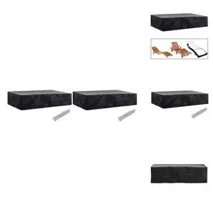 vidaXL Pokrowce na leżaki ogrodowe 2 szt. 8 oczek 218x77x55 cm - Pokrowce ochronne na meble ogrodowe - Pokrowce na meble ogrodowe - miniaturka - grafika 1