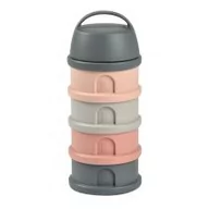 Akcesoria do karmienia - Beaba Pojemniki na mleko w proszku 4 komory mineral grey/pink - miniaturka - grafika 1
