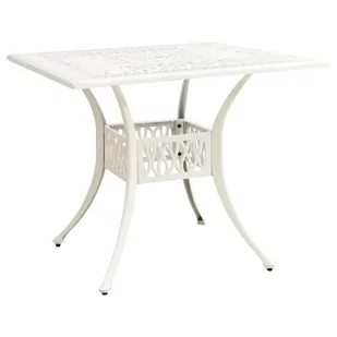 vidaXL Lumarko Stół ogrodowy, biały, 90x90x73 cm, odlewane aluminium! 315590 - Stoły ogrodowe - miniaturka - grafika 1