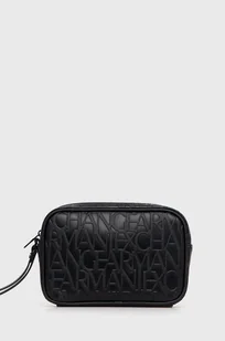 Armani Exchange kosmetyczka kolor czarny - Kosmetyczki, organizery i kuferki - miniaturka - grafika 1