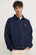 Bluzy męskie - Lacoste bluza męska kolor granatowy gładka SH2821 - miniaturka - grafika 1