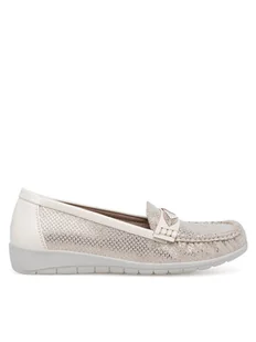 Clara Barson Mokasyny WYL0312-XX2 Beżowy - Mokasyny damskie - miniaturka - grafika 1