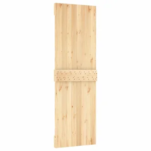 Drzwi przesuwne z osprzętem, 70x210 cm, lite drewno sosnowe 8721012080263 - Drzwi wewnętrzne - miniaturka - grafika 6