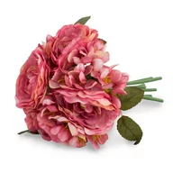 Sztuczne kwiaty - Sztuczny bukiet Kamelii różowy, 19 x 25 cm - miniaturka - grafika 1