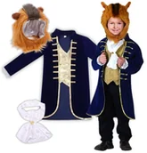 Dodatki do strojów karnawałowych - Strój Kostium Bestii Piękna I Bestia Książę Frak Maska Bal Karnawał 104 110 Cm 4-5L - miniaturka - grafika 1