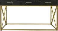 Toaletki - Elior Czarno-złota konsola do przedpokoju - Artelo - miniaturka - grafika 1