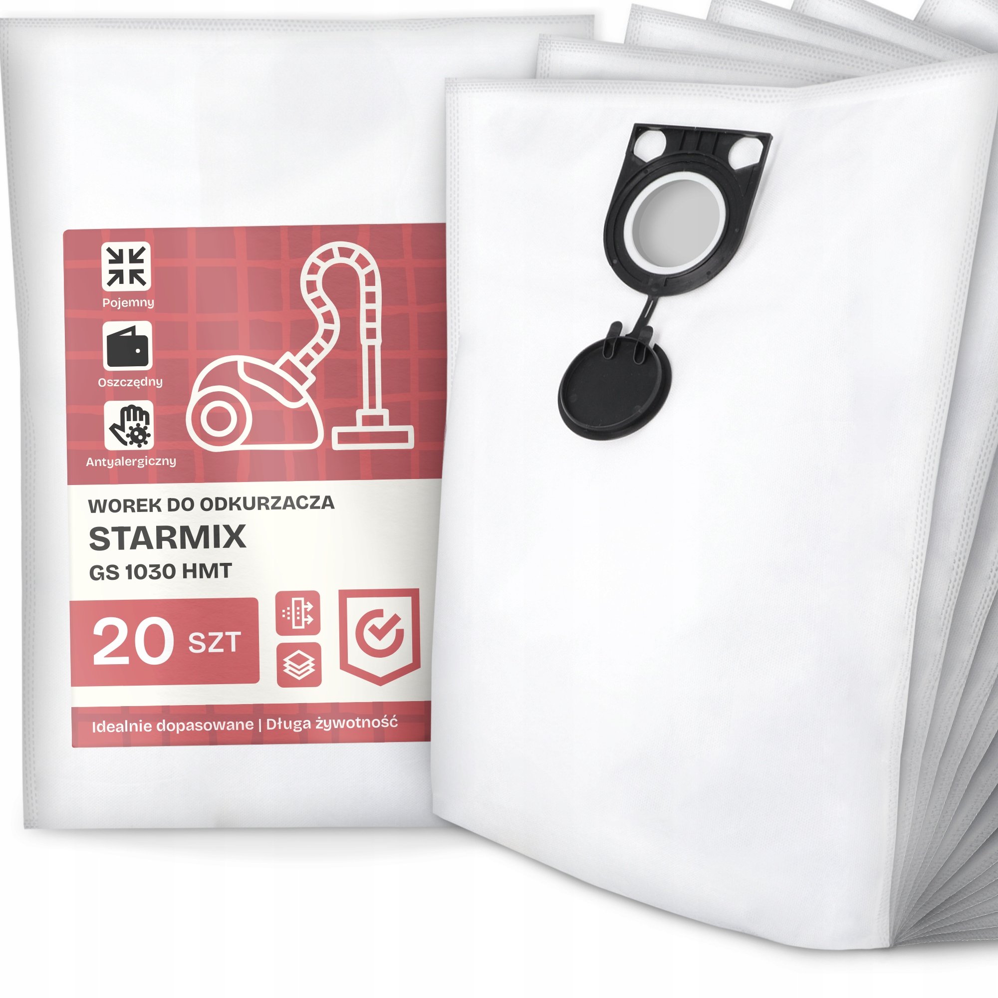 20x Worek do Odkurzacza Starmix Gs 1030 Hmt Syntetyczny Pojemny Mocny G9