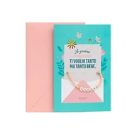 Kartki okolicznościowe i zaproszenia - Mr. Wonderful - Karta z bransoletką - krzyczę na cały świat: kocham cię tak bardzo, ale tak dobrze, mamo, wielokolorowy - miniaturka - grafika 1