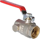 Zawory i kraniki - Zawór kulowy niklowany z korkiem zaworkiem spustowym i dławikiem z dźwignią stalową ONYX 3/4" - miniaturka - grafika 1