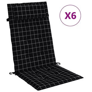 Poduszki na krzesła z wysokim oparciem, 6 szt., cz - Poduszki na krzesła - miniaturka - grafika 1