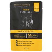 Mokra karma dla kotów - Fitmin Cat For Life Adult, 28 x 85 g - Kurczak - miniaturka - grafika 1