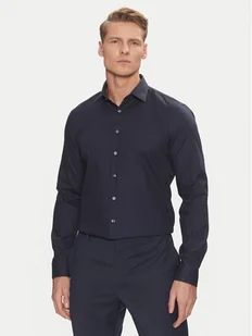 Calvin Klein Koszula Non Iron Tonal Strct Slim Shirt K10K113848 Granatowy Regular Fit - Koszule męskie - miniaturka - grafika 1