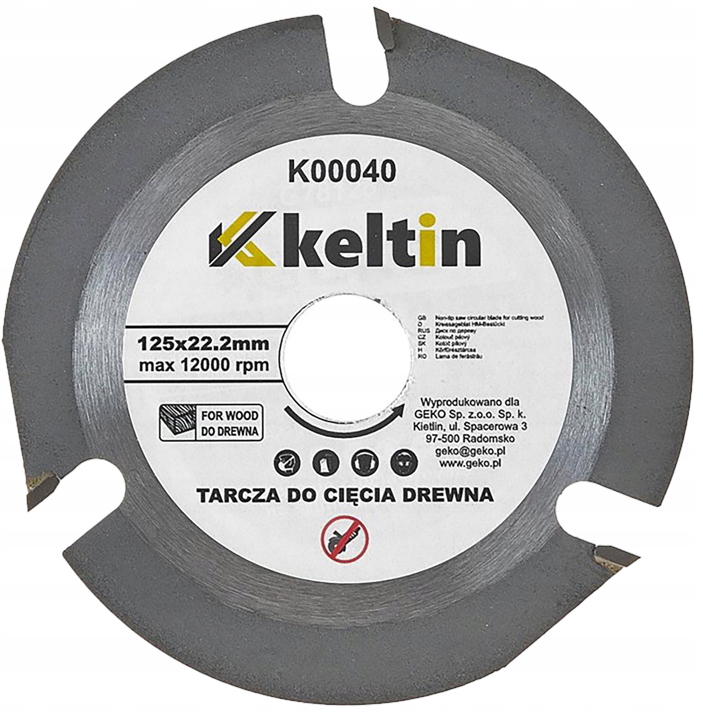 Tarcza do cięcia drewna 125X22,23mm 3T 100/200