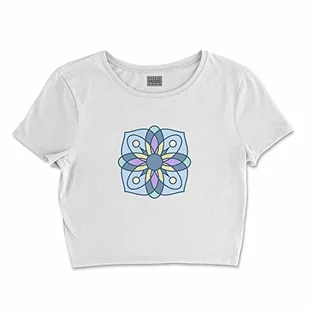 Bona Basics, Damski T-shirt basic, z nadrukiem cyfrowym, 100 bawełny, biały, swobodny, damski top, rozmiar: L, biały, L Krótki - Koszulki i topy damskie - miniaturka - grafika 1