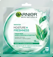 Maseczki do twarzy - Garnier Skin Naturals Moisture + Freshness maska kompres 32g - miniaturka - grafika 1