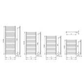Grzejniki łazienkowe - Grzejnik łazienkowy Haber 53 x 95 cm biały 9016 mat 1, 4, 5, 8 ENIX - miniaturka - grafika 1