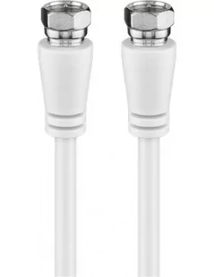 Goobay Kabel antenowy satelitarnej (klasa A+, 95 dB), 3X ekranowany; kabel antenowy Sat (klasa A+, 95 dB), 3X ekranowany, 1 m, biały - wtyk F > wtyk F (całkowicie ekranowany) - Kable - miniaturka - grafika 2