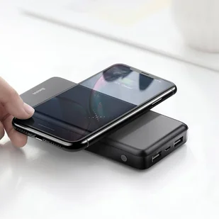 Baseus M36 Wireless Charger power bank 10000 mAh bezprzewodowa ładowarka Qi biały (PPALL-M3602) - Ładowarki do telefonów - miniaturka - grafika 6