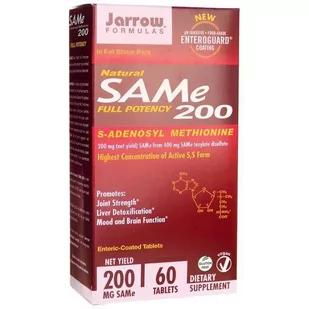 Jarrow Formulas Natural SAMe Full Potency 200 60tabs - Witaminy i minerały dla sportowców - miniaturka - grafika 1