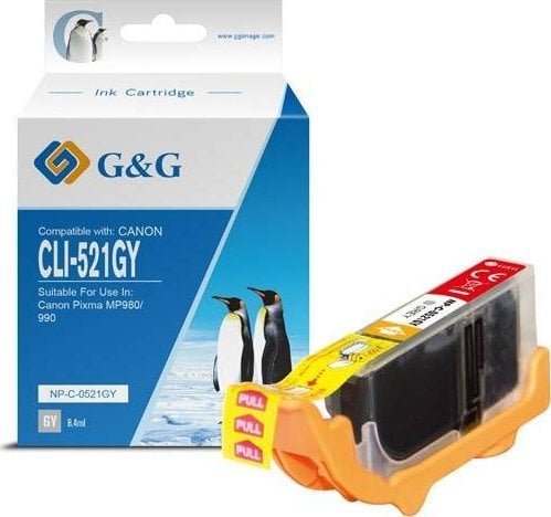 Tusz G&G kompatybilny z CLI521GY, NP-C-0521GY, 2937B001, grey, 8.4ml
