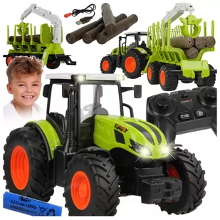 Zdalnie Sterowany Traktor Rolniczy z Przyczepą Zestaw Z1018 - Zabawki zdalnie sterowane - miniaturka - grafika 1