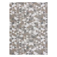 Dywany - Dywan CASA Ekologiczny, EKO SIZAL Boho Trójkąty 2816 krem / taupe, z bawełny recyklingowanej beżowy 133x190 cm - miniaturka - grafika 1