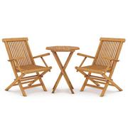 Meble ogrodowe - Drewniany zestaw dwóch krzeseł i stolika do ogrodu - Zonex - miniaturka - grafika 1