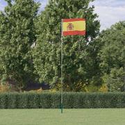 Flagi i akcesoria - Lumarko Flaga Hiszpanii z masztem, 5,55 m, aluminium - miniaturka - grafika 1