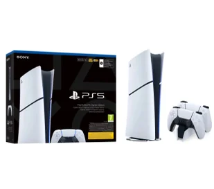 Sony PlayStation 5 Digital Slim E Chassis PS5 825GB + Dodatkowy Pad Biały + Stacja Ładowania DualSense - Konsole Playstation - miniaturka - grafika 1