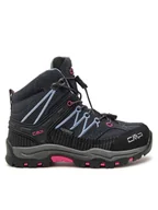 Buty trekkingowe dziecięce - CMP Trekkingi Kids Rigel Mid Trekking Shoes Wp 3Q12944 Czarny - miniaturka - grafika 1