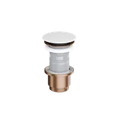 Korki do umywalek - Excellent Korek klik-klak umywalkowo-bidetowy, miedziany, biały mat - miniaturka - grafika 1