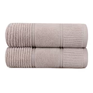 Ręczniki - Zestaw 2 jasnobrązowych bawełnianych ręczników Foutastic Daniela, 50x90 cm - miniaturka - grafika 1
