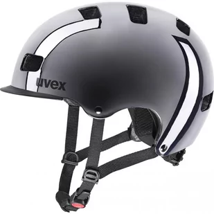 UVEX HLMT 5 Bike Pro Chrome Helmet, szary 55-58cm 2022 Kaski BMX i Dirt - Kaski rowerowe - miniaturka - grafika 1