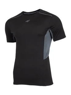 4F T-shirt funkcyjny w kolorze czarno-szarym - Koszulki sportowe męskie - miniaturka - grafika 1
