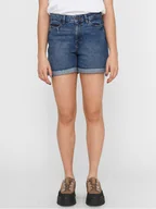 Spodenki damskie - Noisy may Szorty dżinsowe "Smiley" w kolorze granatowym - miniaturka - grafika 1