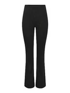 Spodnie damskie - Bestseller A/S Pcjannah Hw Flared Pants spodnie damskie, Czarne/paski: białe paski, XL - miniaturka - grafika 1