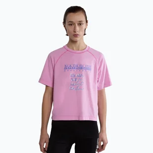 Koszulka damska Napapijri S-Aberdeen pink pastel - Koszulki i topy damskie - miniaturka - grafika 1