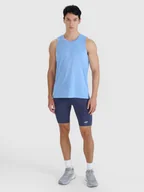 Spodnie sportowe męskie - 4F Legginsy kolarki do biegania szybkoschnące męskie - szare XL - miniaturka - grafika 1