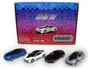 Model Metalowy Kinsmart 1:36 Bmw i8 Skala 1:36 - Samochody i pojazdy dla dzieci - miniaturka - grafika 1