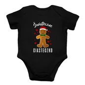 Body dla niemowląt - Świąteczne ciasteczko – świąteczne body dziecięce z nadrukiem 12 miesięcy - miniaturka - grafika 1