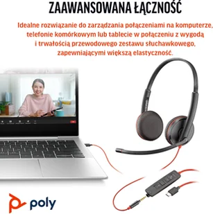 HP Blackwire 3225 Stereo USB-C - Słuchawki - miniaturka - grafika 1