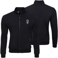 Bluzy męskie - Karl Lagerfeld bluza męska rozpinana ze stójką czarna XL - miniaturka - grafika 1